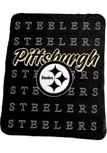 Pittsburgh Steelers Repeating Fleece Fleece Blanket - Black