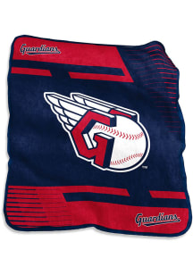 Cleveland Guardians Stripe Raschel Throw Blanket - Navy Blue
