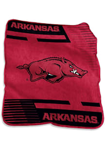 Arkansas Razorbacks Stripe Raschel Throw Blanket - Cardinal