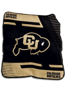 Colorado Buffaloes Stripe Raschel Throw Blanket - Silver