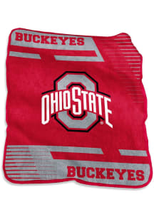 Ohio State Buckeyes Stripe Raschel Blanket