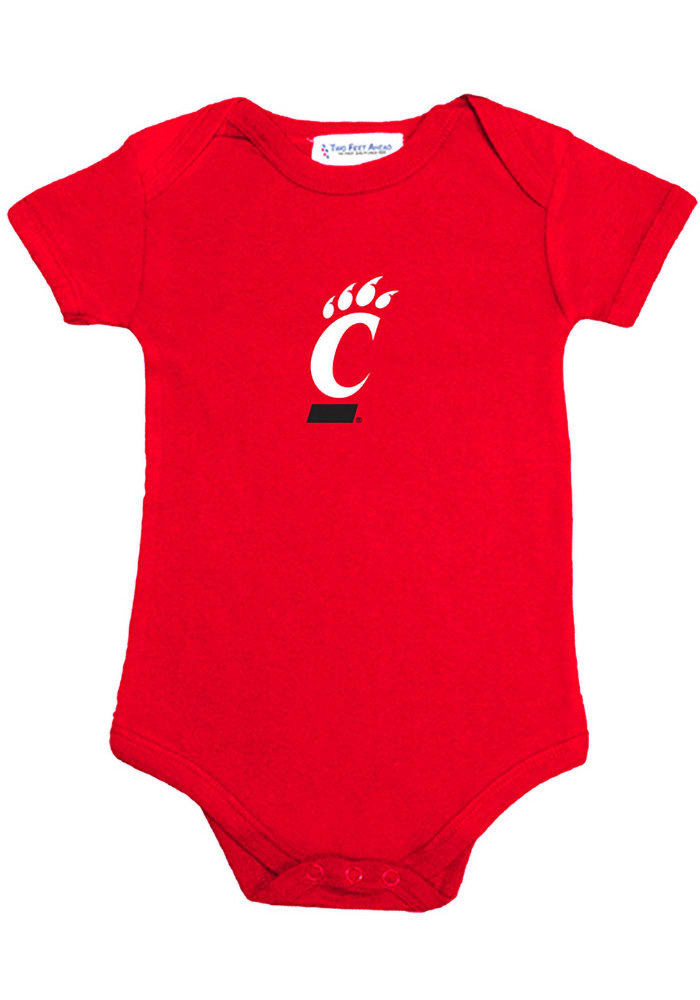 Cincinnati Bearcats Baby Red Embroidered Logo Short Sleeve One Piece