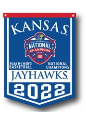 Kansas Jayhawks 2022 Basketball National Champs Rafter Banner