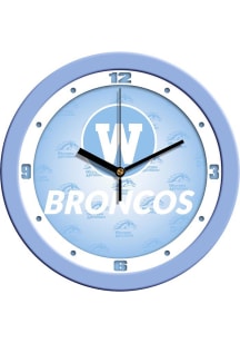 Western Michigan Broncos 11.5 Baby Blue Wall Clock