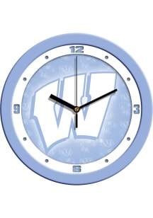 Wisconsin Badgers 11.5 Baby Blue Wall Clock