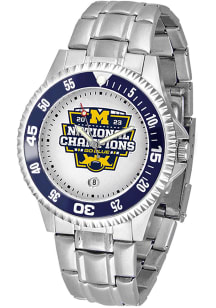 Michigan Wolverines 2023 College Football National Champions Competitor Steel Mens Watch