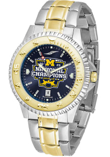 Michigan Wolverines 2023 College Football National Champions Competitor Elite Anochrome Mens Wat..
