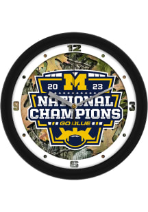 Michigan Wolverines 2023 College Football National Champions 11.5 Camo Wall Clock