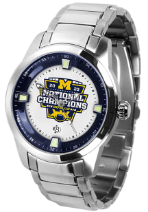 Michigan Wolverines 2023 College Football National Champions Titan Stainless Steel Mens Watch