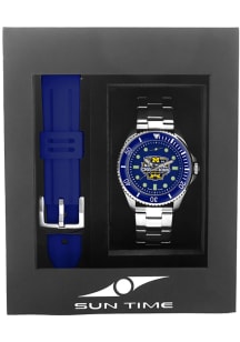 2023 College Football National Champions Contender Michigan Wolverines Mens Watch - Silver