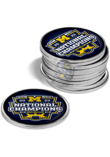 Navy Blue Michigan Wolverines 2023 College Football National Champions 12 Pack Golf Ball Marker