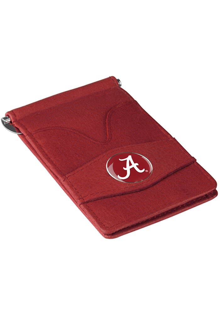 Alabama Crimson Tide Leather Golf Mens Bifold Wallet - Red