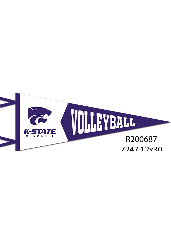 K-State Wildcats 12X30 Volleyball Pennant