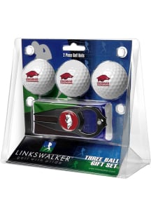 Arkansas Razorbacks Ball and Black Hat Trick Divot Tool Golf Gift Set