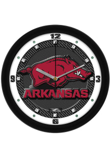 Arkansas Razorbacks 11.5 Carbon Fiber Wall Clock