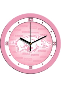 Arkansas Razorbacks 11.5 Pink Wall Clock