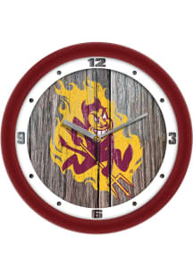 Arizona State Sun Devils 11.5 Weathered Wood Wall Clock