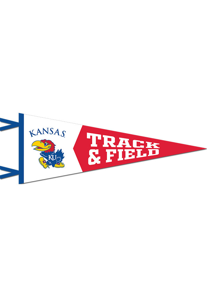 Kansas Jayhawks 12X30 Track and Field Pennant