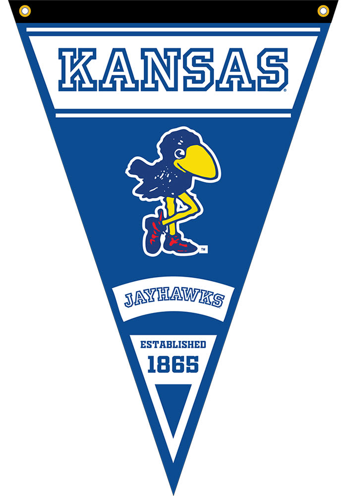 Kansas Jayhawks 20X30 Mascot Pennant