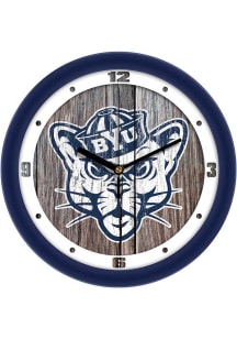 BYU Cougars 11.5 Weathered Wood Wall Clock