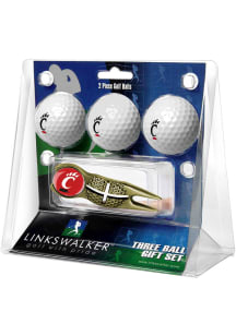 Cincinnati Bearcats Ball and Gold Crosshairs Divot Tool Golf Gift Set