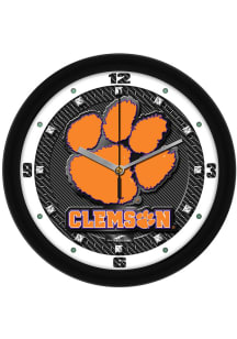 Clemson Tigers 11.5 Carbon Fiber Wall Clock