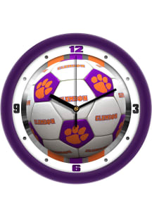 Clemson Tigers 11.5 Soccer Ball Wall Clock