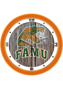 Florida A&amp;M Rattlers 11.5 Weathered Wood Wall Clock