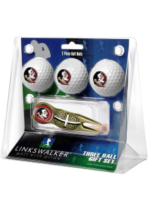 Florida State Seminoles Ball and Gold Crosshairs Divot Tool Golf Gift Set