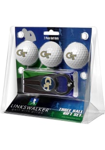 GA Tech Yellow Jackets Ball and Black Hat Trick Divot Tool Golf Gift Set