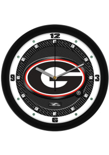 Georgia Bulldogs 11.5 Carbon Fiber Wall Clock