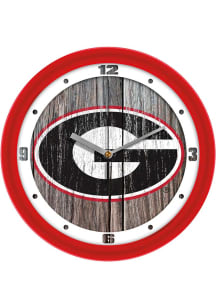 Georgia Bulldogs 11.5 Weathered Wood Wall Clock