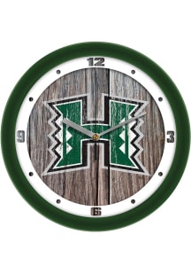 Hawaii Warriors 11.5 Weathered Wood Wall Clock