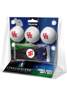 Houston Cougars Ball and Black Hat Trick Divot Tool Golf Gift Set