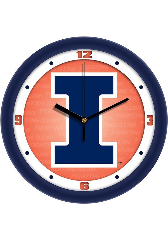 Illinois Fighting Illini: Basketball - Round Slimline Lighted Wall Sign