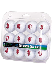 White Indiana Hoosiers One Dozen Golf Balls