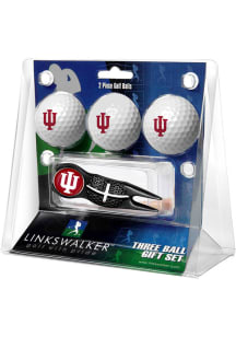 Indiana Hoosiers Ball and Black Crosshairs Divot Tool Golf Gift Set