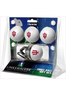 White Indiana Hoosiers Ball and CaddiCap Holder Golf Gift Set
