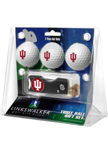 White Indiana Hoosiers Ball and Spring Action Divot Tool Golf Gift Set