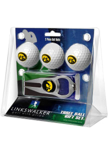 Silver Iowa Hawkeyes Ball and Hat Trick Divot Tool Golf Gift Set