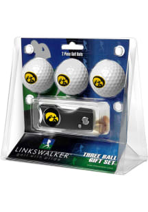 White Iowa Hawkeyes Ball and Spring Action Divot Tool Golf Gift Set
