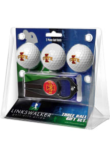 Iowa State Cyclones Ball and Black Hat Trick Divot Tool Golf Gift Set