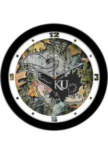 Kansas Jayhawks 11.5 Camo Wall Clock