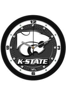 K-State Wildcats 11.5 Carbon Fiber Wall Clock