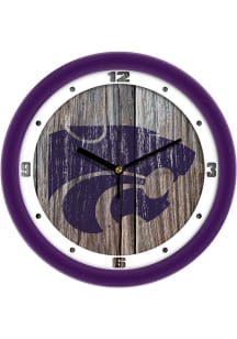 K-State Wildcats 11.5 Weathered Wood Wall Clock