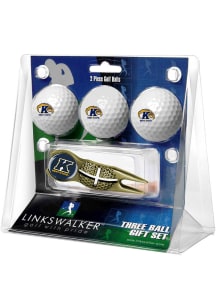 Kent State Golden Flashes Ball and Gold Crosshairs Divot Tool Golf Gift Set
