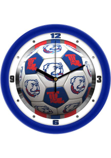 Louisiana Tech Bulldogs 11.5 Soccer Ball Wall Clock