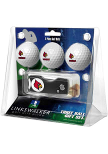 Louisville Cardinals Ball and Spring Action Divot Tool Golf Gift Set
