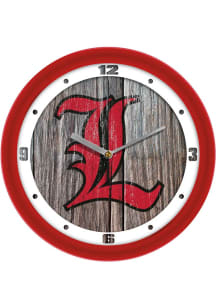 Louisville Cardinals 11.5 Weathered Wood Wall Clock