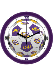 LSU Tigers 11.5 Soccer Ball Wall Clock